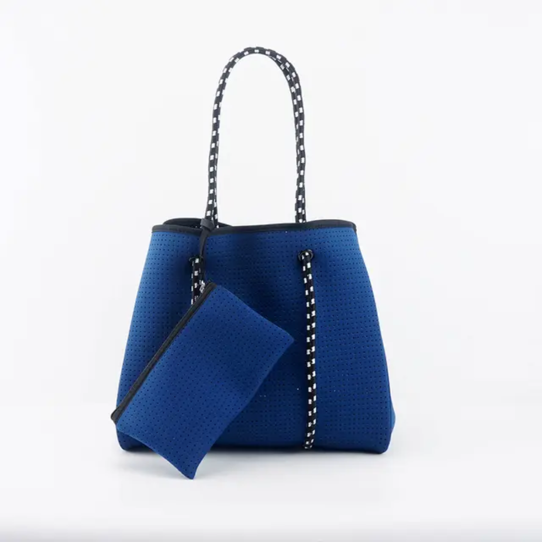 Neoprene Tote Handbag by Satchella Originals - Blue