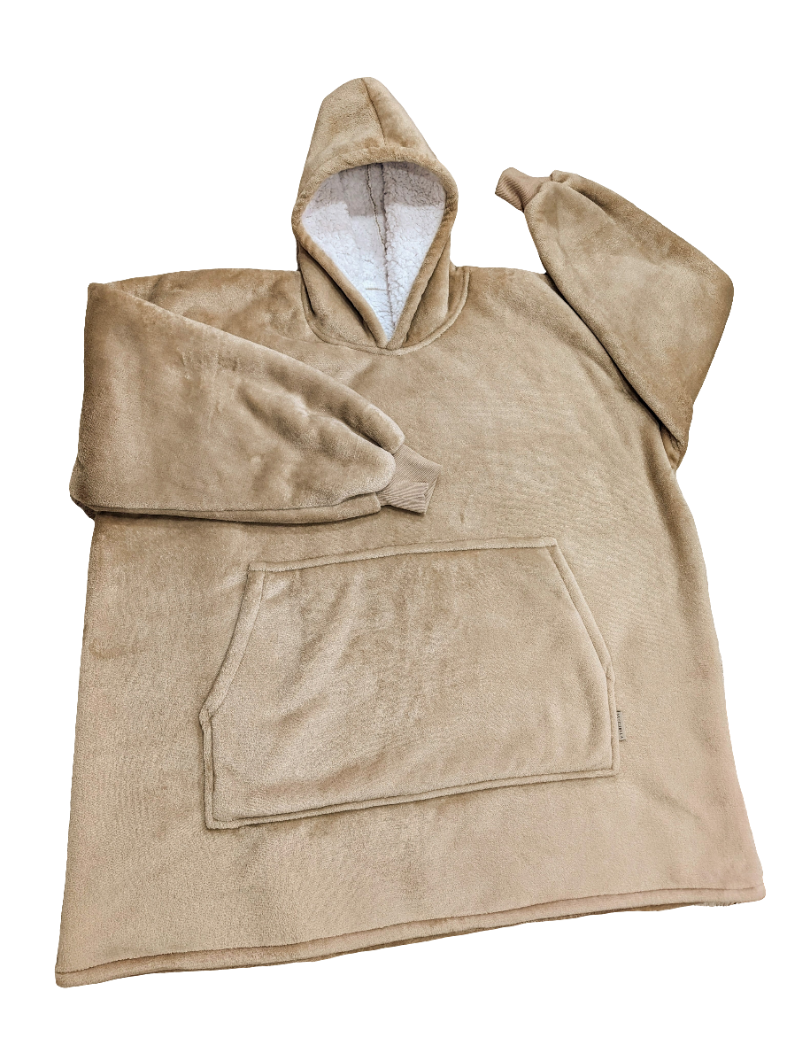 Oversized Hoodie with matching Bed Socks - Beige