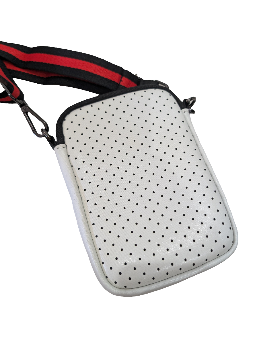 Phone Bag Neoprene - White/Black/Red