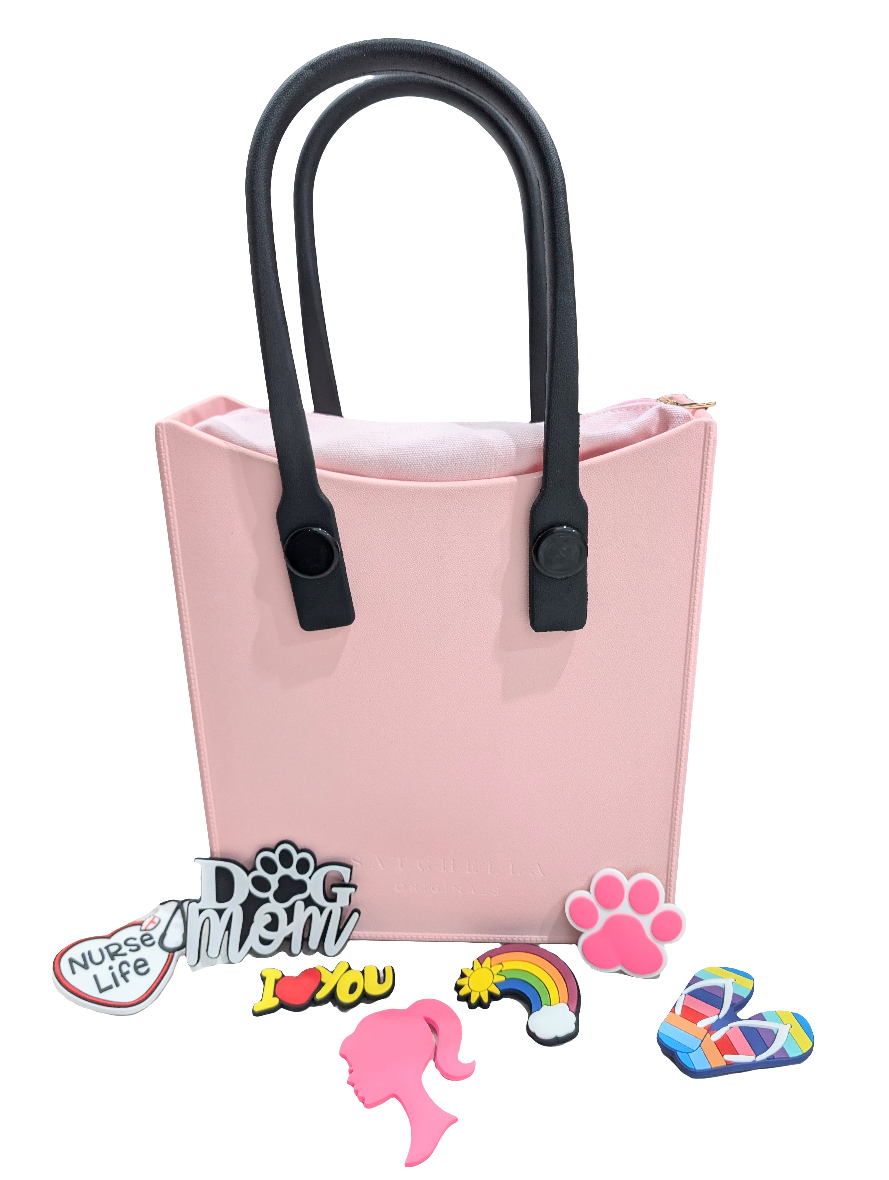EVA Tote bag with Insert and charm - Pink