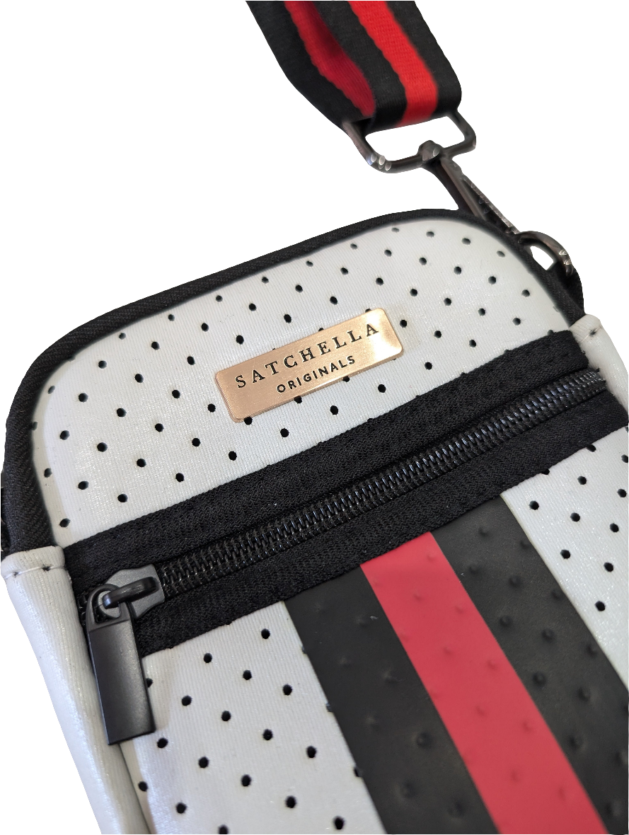 Phone Bag Neoprene - White/Black/Red
