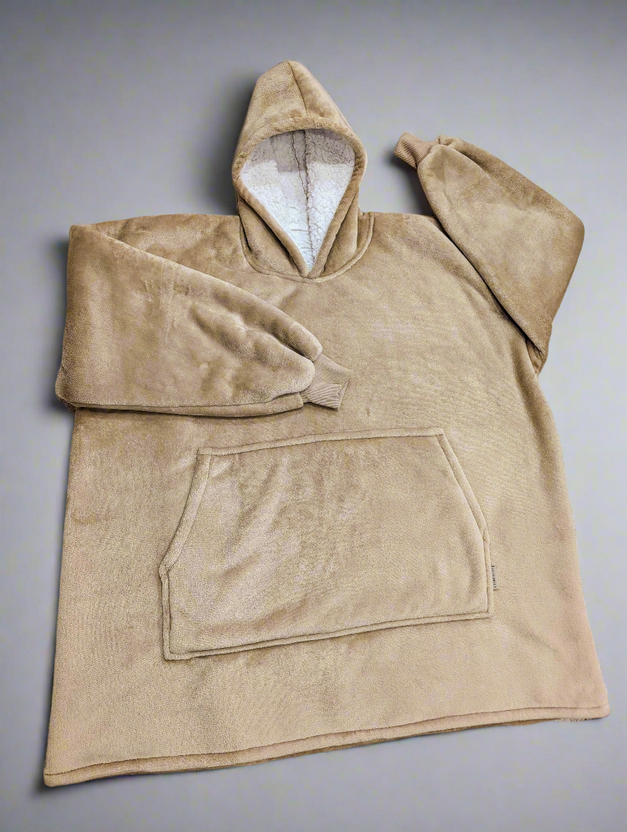 Oversized Hoodie with matching Bed Socks - Beige