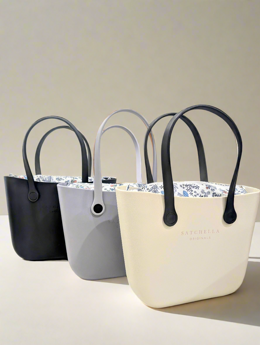 EVA Handbag with Floral Insert - Grey