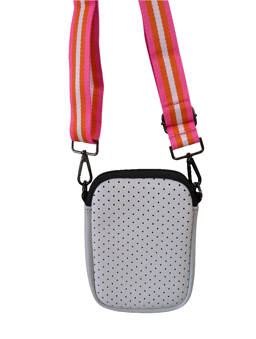 Phone Bag Neoprene - White/Pink