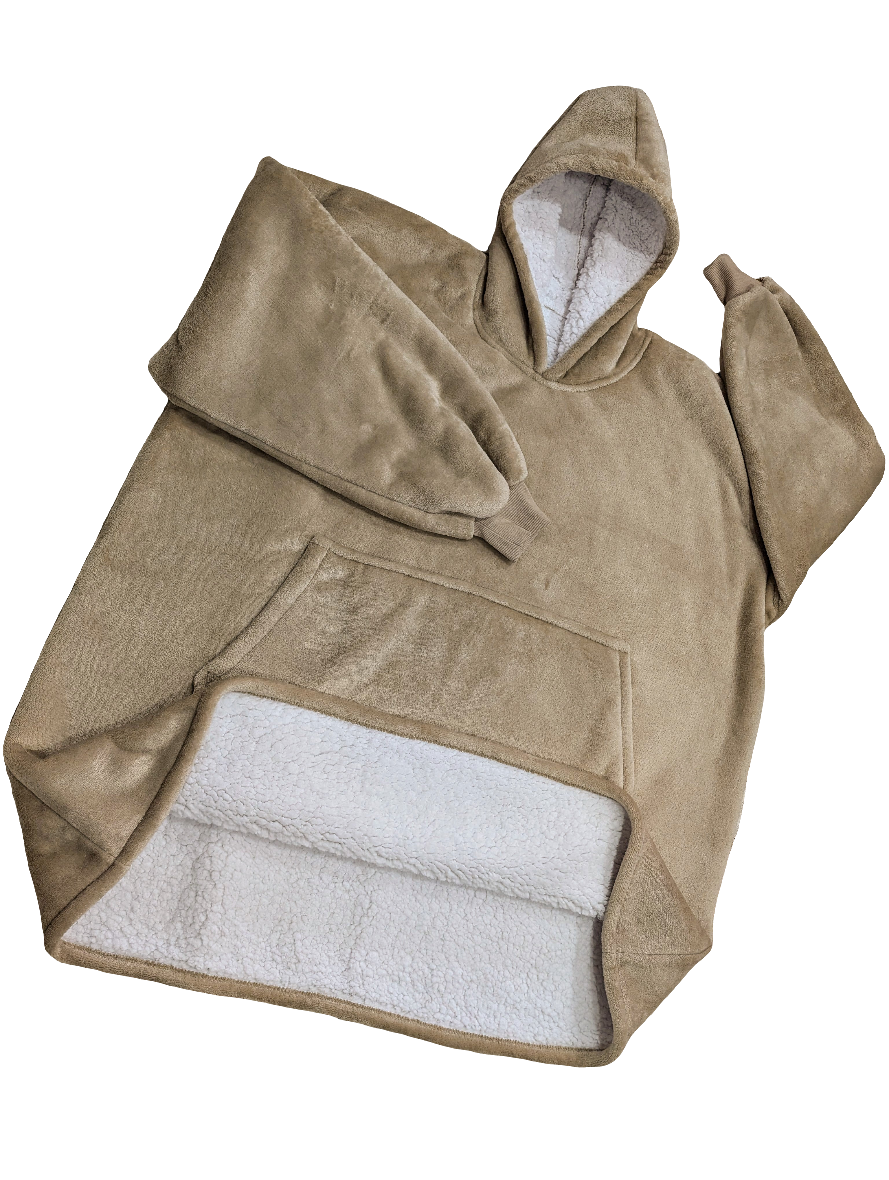 Oversized Hoodie with matching Bed Socks - Beige