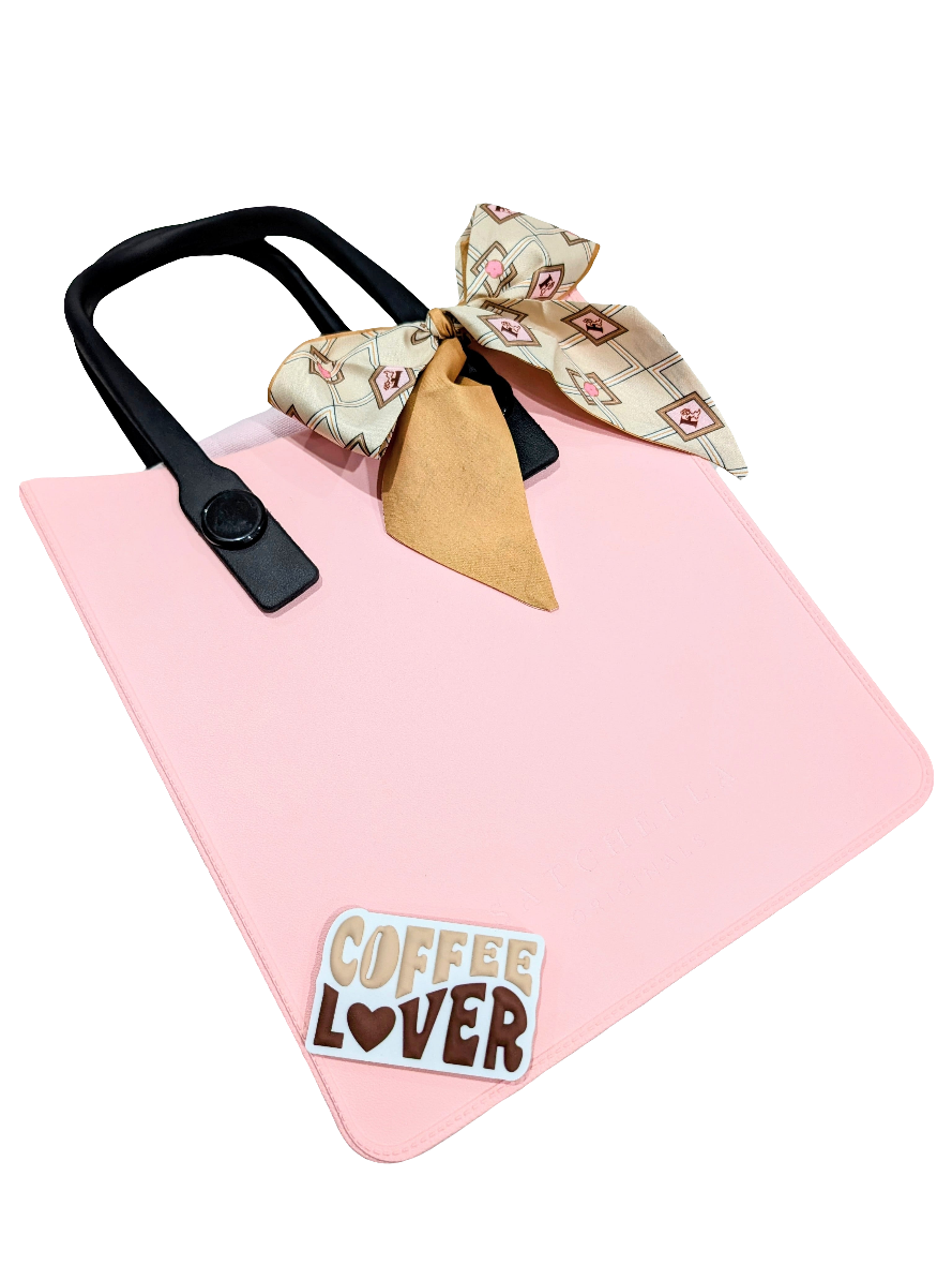 EVA Tote bag with Insert and charm - Pink