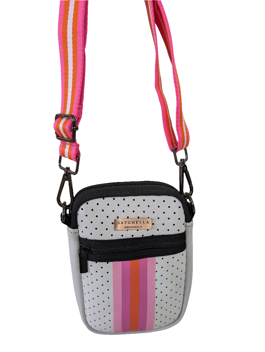 Phone Bag Neoprene - White/Pink