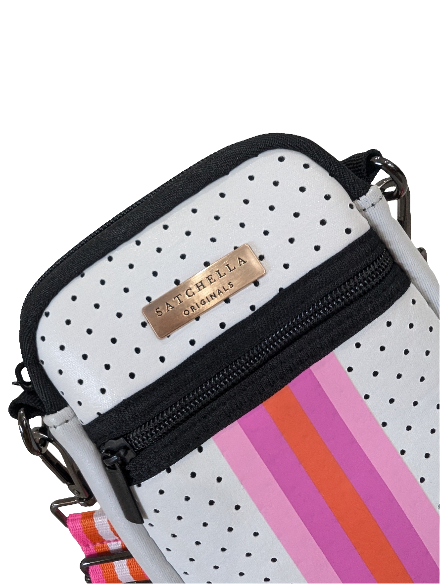Phone Bag Neoprene - White/Pink