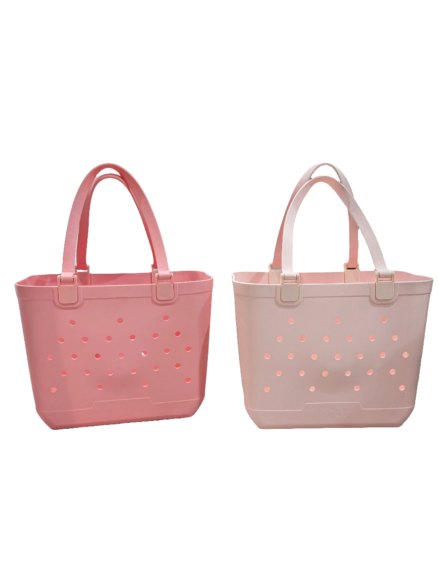 Large EVA Beach Tote - Pale Pink