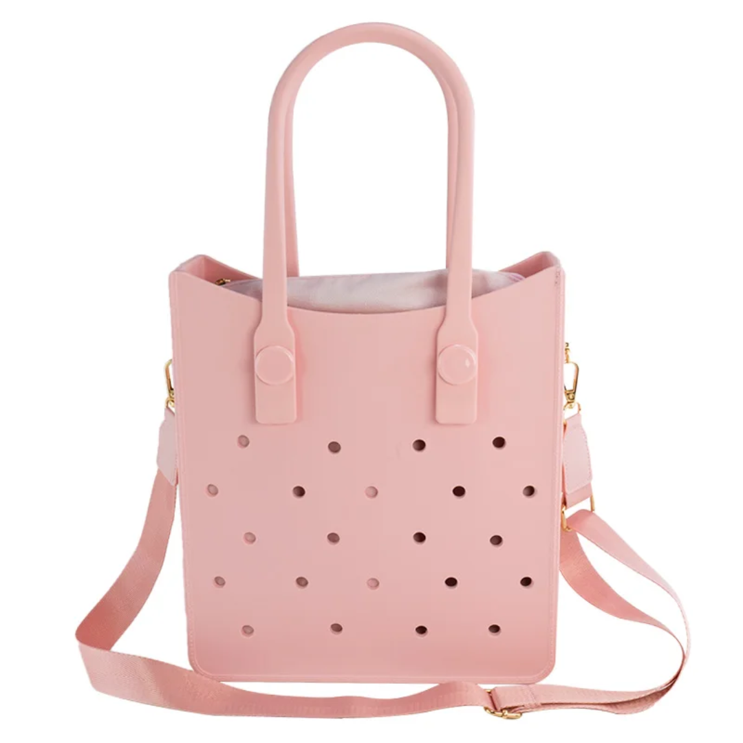 EVA Tote bag with Insert and charm - Pink