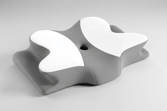 Ergonomic Butterfly Neck Pillow - White/Grey