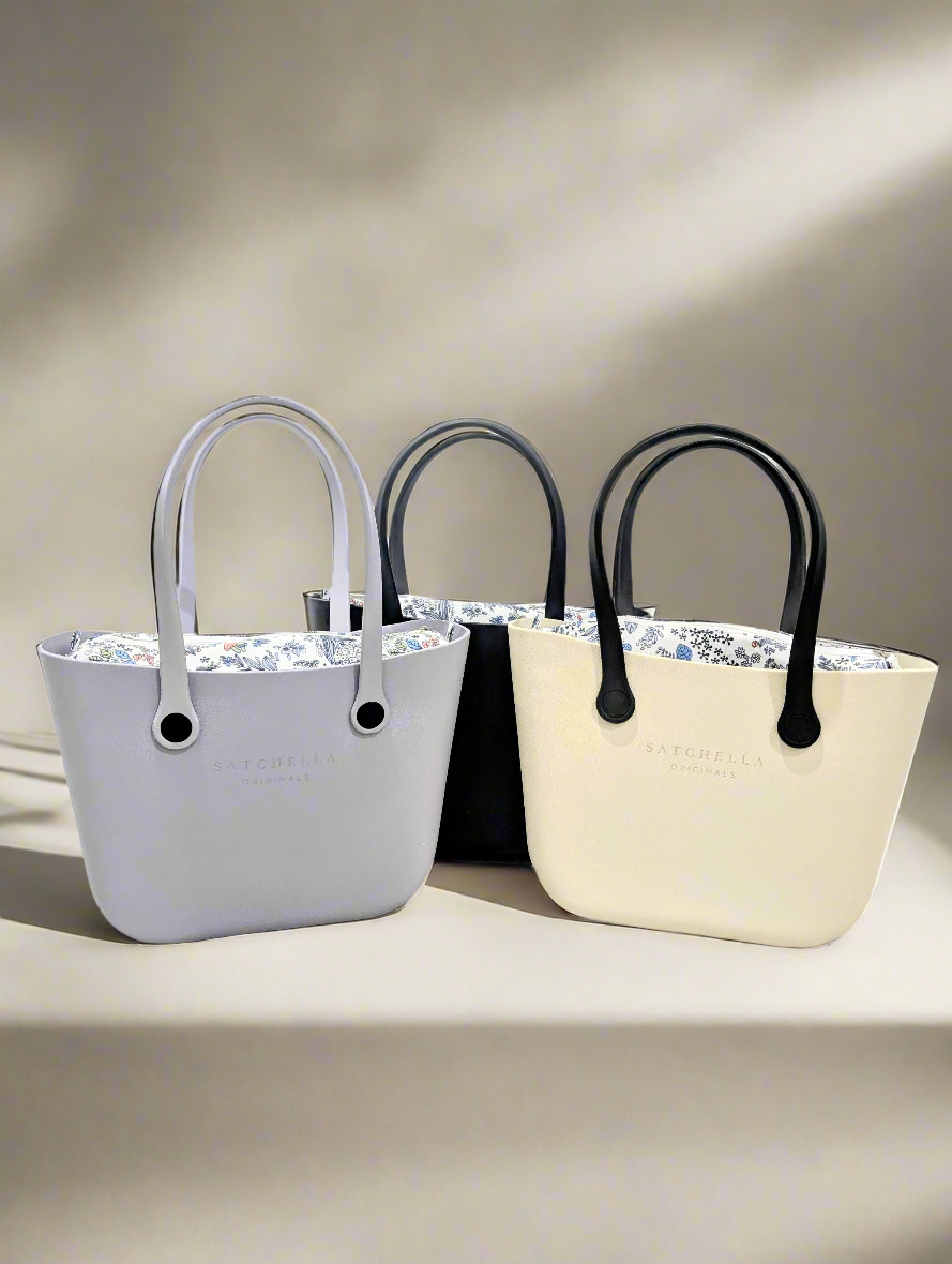 EVA Handbag with Floral Insert - Grey