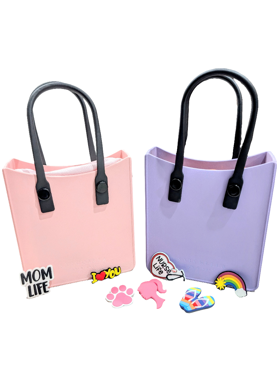 EVA Tote bag with Insert and charm - Pink