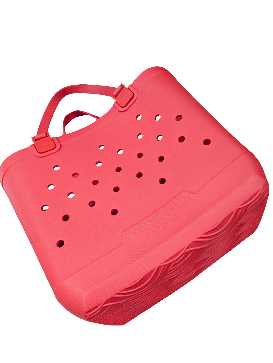 Large EVA Beach Tote - Rosy Red