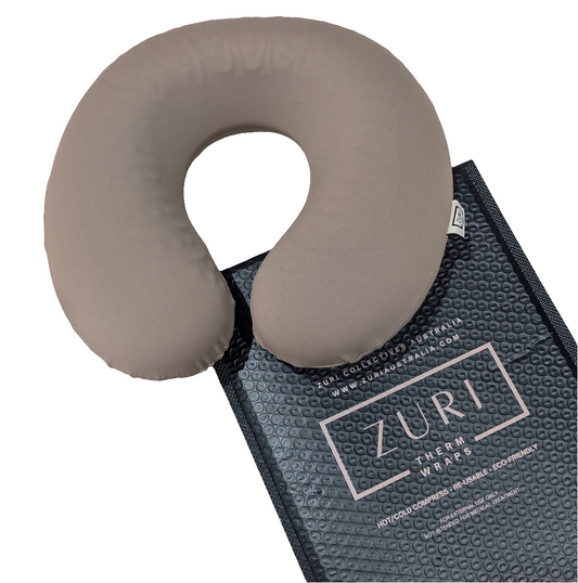 Hydrogel Neck Travel Pillow (Memory Foam + Hydrogel) - Zuri THERM WRAPS