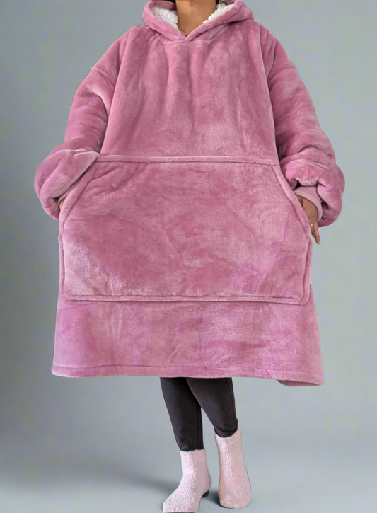 Rose Pink Wearable Blanket - Adult
