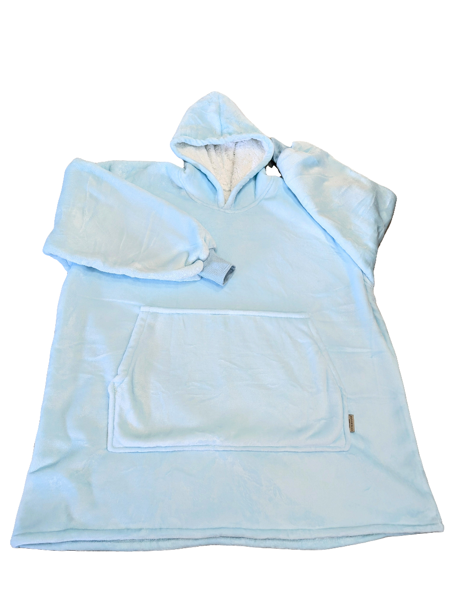 Oversized Hoodie with matching Bed Socks - Light Blue