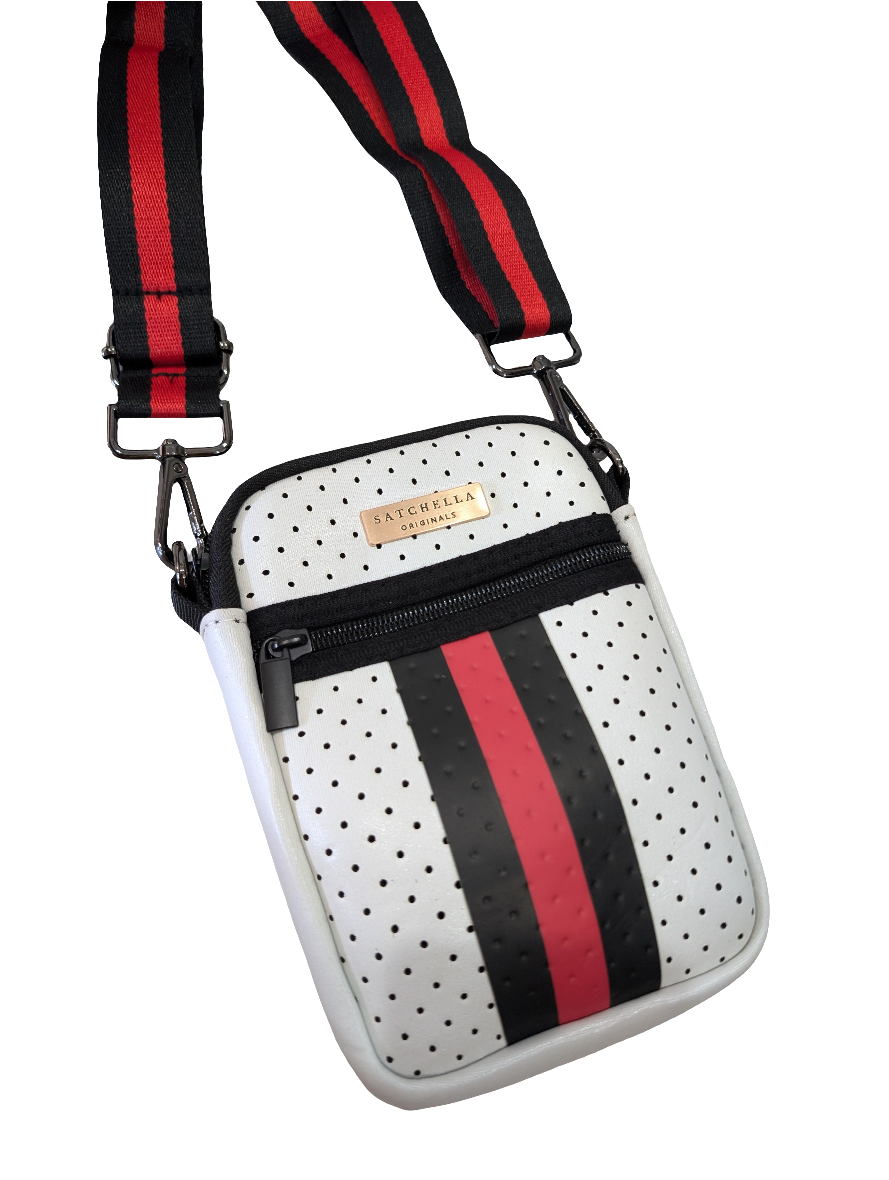 Phone Bag Neoprene - White/Black/Red
