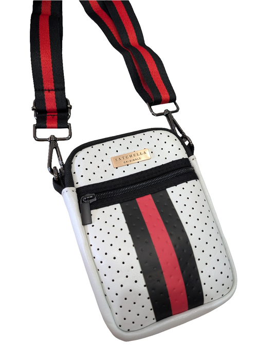 Phone Bag Neoprene - White/Black/Red