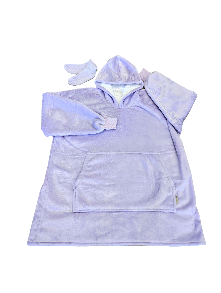 Oversized Hoodie with matching Bed Socks - Lavender