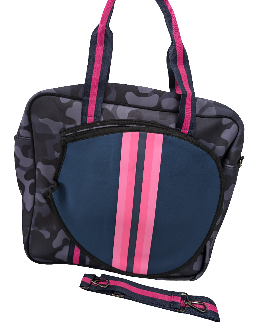 Sports Bag (Neoprene) - Army Blue/Pink