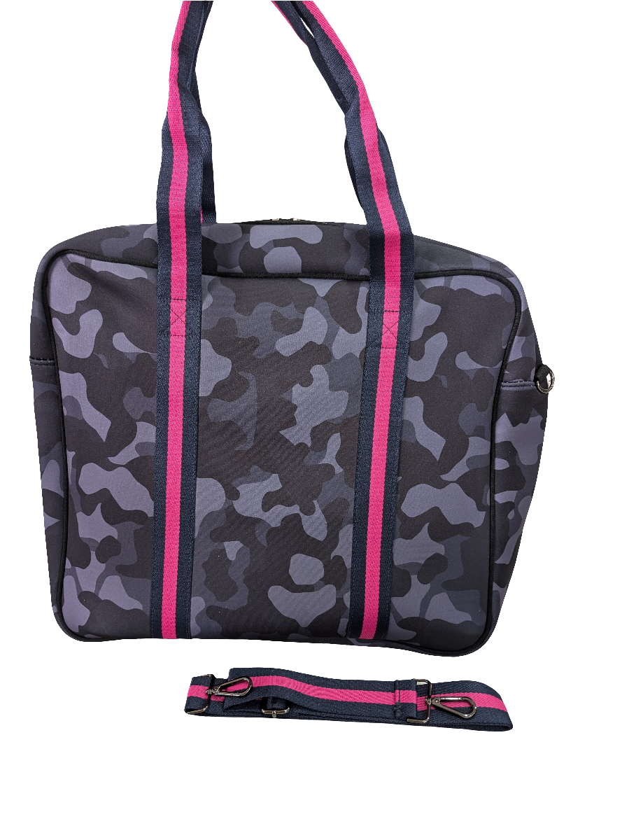 Sports Bag (Neoprene) - Army Blue/Pink