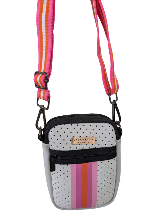 Phone Bag Neoprene - White/Pink